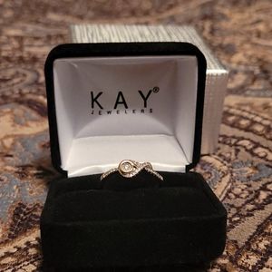 SOLD - Kay Interwoven Diamond 10k Yellow Gold Ring